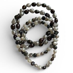 Elegant Cultured Freshwater Pearl Stretch Bracelet Set